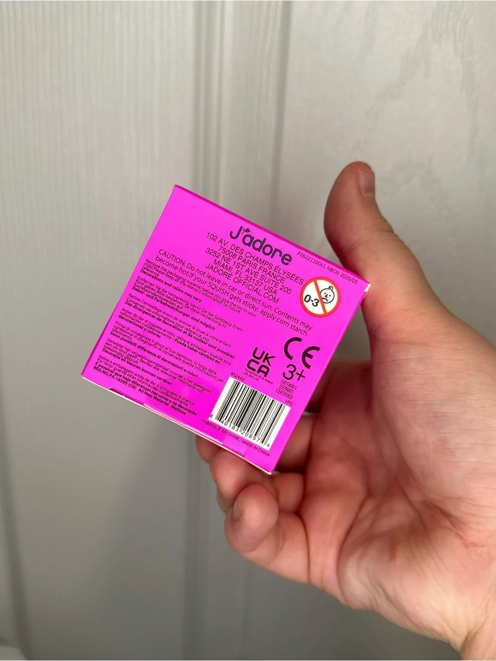 J’adore Gum Gum Drop Droppable Squishy Toy - Pink